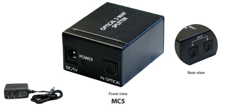 Maestro MC5 - 2-Way Digital Audio Splitter